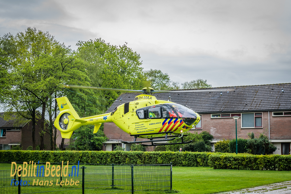Traumahelikopter landt in De Leyen Bilthoven