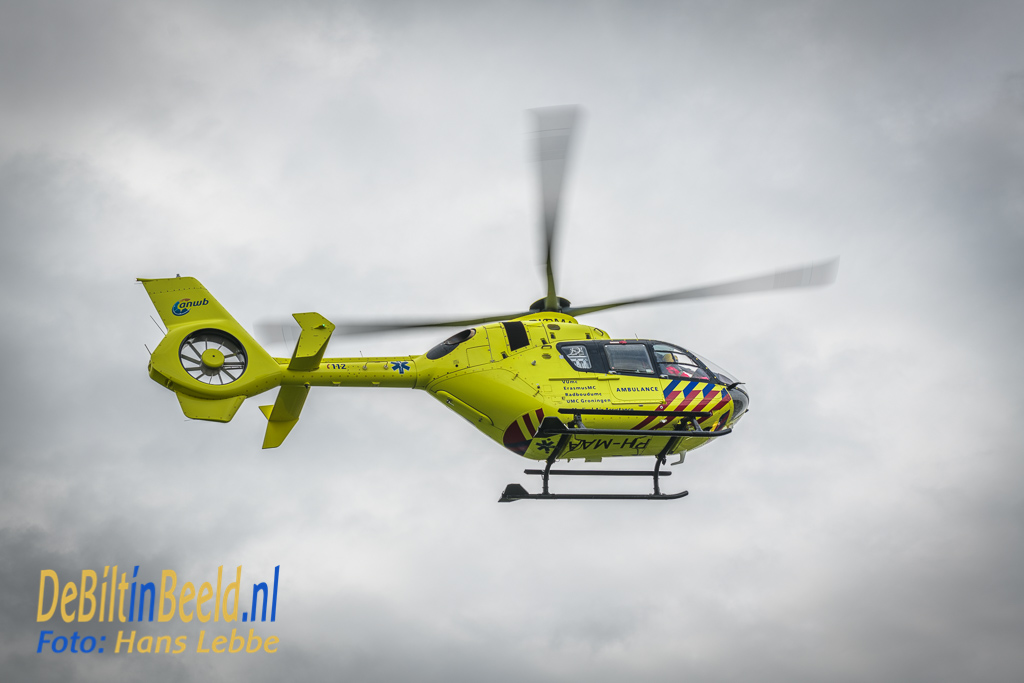 Traumahelikopter landt in De Leyen Bilthoven